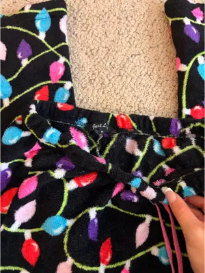 Soft Christmas pajama pants Black thumbnail 3