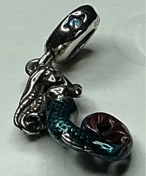 Pandora Disney Ariel Dangle Charm 925 Sterling Silver Little Mermaid Enamel thumbnail 1