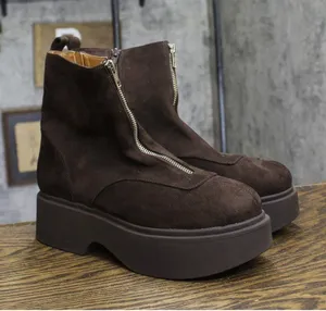 Wild Fable Womens Honor Boots Combat Platform Faux Suede 94568509 Dark Brown 9M thumbnail 1