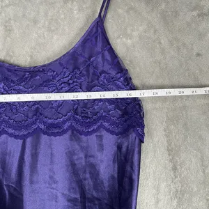 Private Luxuries Floral Slip Mini Dress Women's M Purple Satin Y2K Whimsy Fairy thumbnail 7