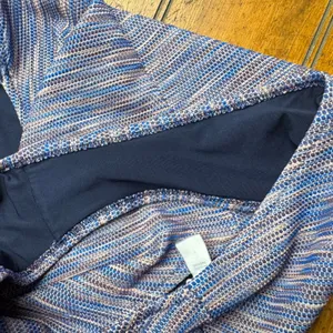 Aerie One Piece Cheeky Swimsuit Blue Textured Knit String‎ Tie XS thumbnail 6