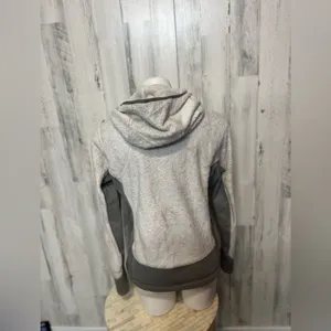 Köppen Grey Teddy Bear High-Pile Fleece Full-Zip Performance Jacket Hoodie Size thumbnail 3