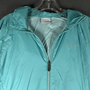 Columbia Jacket Womens Medium Green Hooded Lightweight Full Zip Windbreaker thumbnail 5