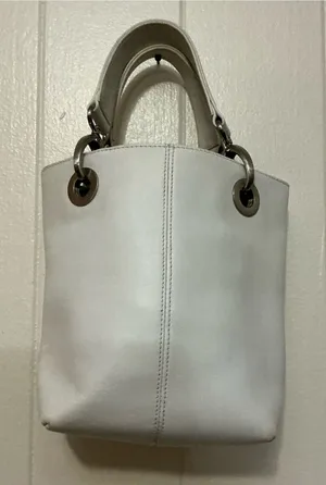 HTF Vintage Hobo International White Leather Y2K Little Cute Top Handle Handbag thumbnail 1