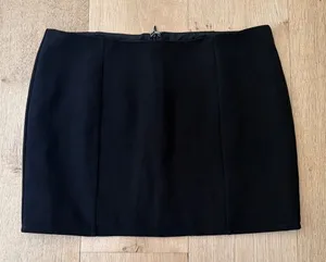 White Fox Mini Skirt Size M Black thumbnail 1