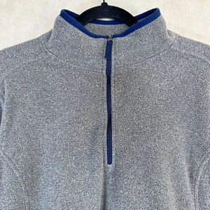 L.L. Bean 1/4 Zip Pullover Fleece Gray Outdoor Hiking Light Jacket Size XL thumbnail 7