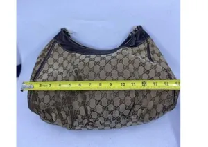 Gucci tote all over logo beige brown jacquard fabr thumbnail 4