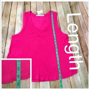 NWT Free People Take the Plunge Fuchsia Tank Top - Fuchsia - Small thumbnail 4