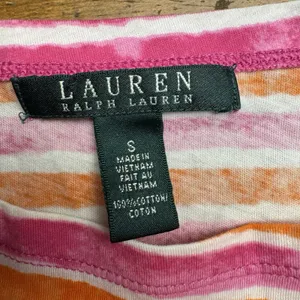 Lauren Ralph Lauren Women's‎ T-Shirt Top Multicolor Stripes Short Sleeve Size Sm thumbnail 2