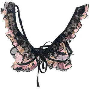 Asos Multicolor Floral Ruffle Tie Beach Summer Two Piece Bikini Set Swimwear 4 thumbnail 3
