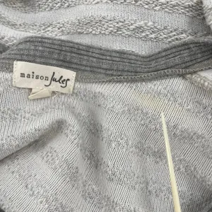Maison Jules Sweater Gray Striped Cropped Knit Cardigan Coastal Academia Preppy thumbnail 8
