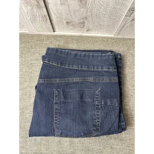 Womens Bootcut Denim Jeans Large Cotton & Polyester Blend Stretch Dark Wash thumbnail 3