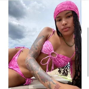 Tiger Mist Pink Paisley 3 Piece Bikini Set thumbnail 11