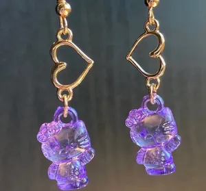 Handmade Earring Hello Kitty Kawaii thumbnail 1