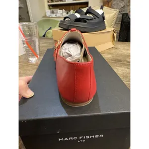 Marc Fisher LTD Women's Evie Ballet Flat Medium Red Leather Size 9.5 thumbnail 5