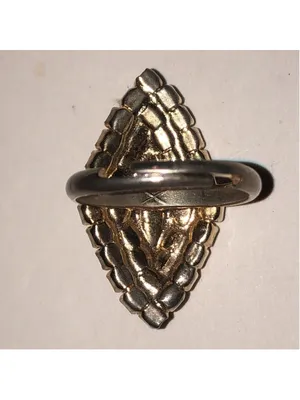 Gold Tone Blue Marquise Crystal Statement Ring thumbnail 3