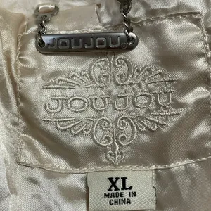 JouJou Women's White Long Sleeves Faux Fur Snap Button Fleece Coat Jacket Sz XL thumbnail 4