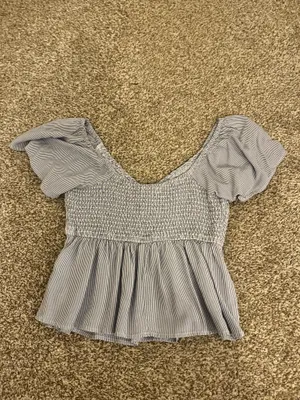 Hollister babydoll blue top thumbnail 3