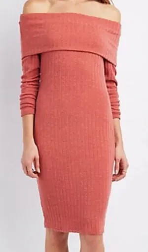 Charlotte Russe Off Shoulder Sweater Dress thumbnail 1