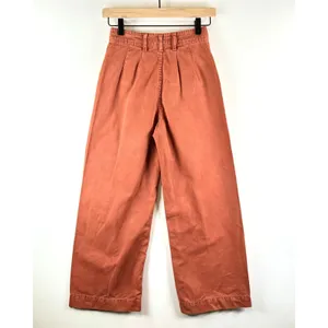 We The Free People Women Pants Brown Hi Rise Wide Leg Canvas Baggy Chino Size 24 thumbnail 2
