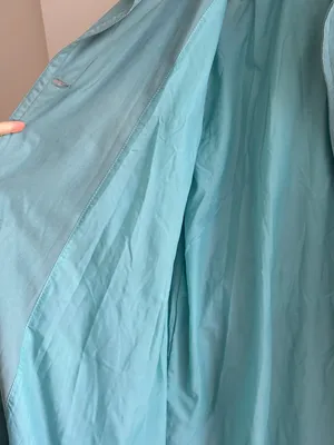 Carina Exclusive Women’s Vintage Turquoise Trench Coat, Size XL thumbnail 12