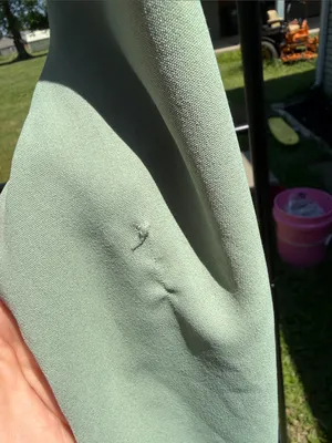 SHEIN Sage Green Smocked Crop Peasant Top thumbnail 3
