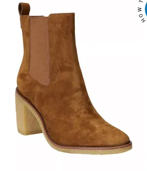 NWOBLauren Ralph Lauren Marianna Suede Waterrepellent Chunky Heel Ankle Boot 5.5 thumbnail 1