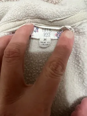 Hippie‎ Rose Cream Quarter-Zip Fleece Pullover thumbnail 2