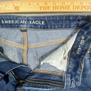 American Eagle Mom Jean 4 Stretch Crop Ankle Denim Mid Rise Trendy Y2K Summer‎ thumbnail 7