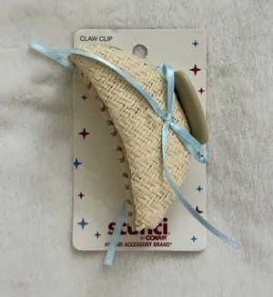 Scunci by Conair Hair Claw Clip - Cream/Tan thumbnail 1