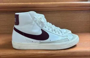 Nike Blazer Mid 77 White Team Red Sneakers Classic Vintage Style Shoes thumbnail 1