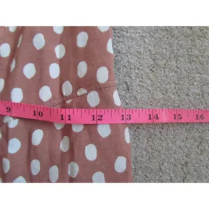 Abercrombie & Fitch Jumpsuit XS Mauve Polka Dot Halter Wide Leg Boho Summer thumbnail 4