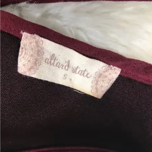 ALTAR"D STATE Burgundy Faux Suede Halter Mini Dress Size Small Sleeveless‎ Fall thumbnail 5