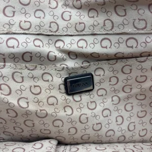 Guess Black Saffiano Faux Leather Embossed Logo Tote Bag Shoulder Purse thumbnail 4