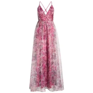 💕LULUS💕 Bloom Wildly Magenta Floral Organza Maxi Dress ~ Floral Print M NWT thumbnail 12