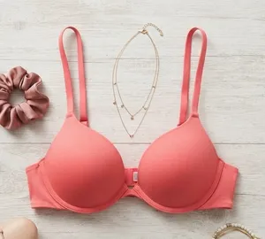 Victoria's Secret Coral Pink Push-Up Padded Underwire Bra 34B‎ 360070-2 thumbnail 1