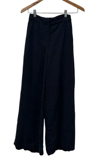 H & M Black Wide Leg Dress Pants size 2 thumbnail 1