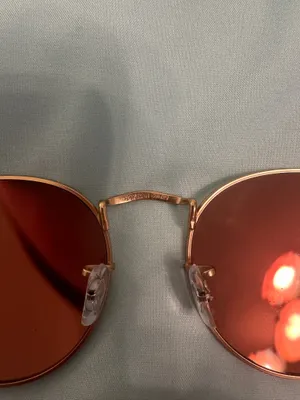 Ray-Ban Round Metal Pink Flash Lens Gold Frame Sunglasses thumbnail 5