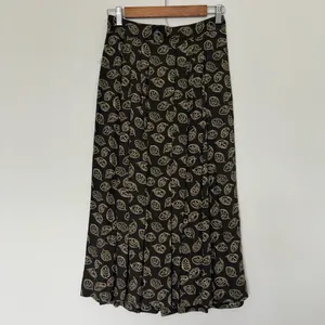 Vintage Deadstock Rena Rowan Leafy Pattern Midi Skirt thumbnail 7