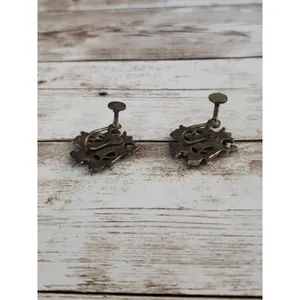 Vintage Screw On Earrings - Coat of Arms Design thumbnail 2