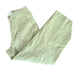 Free Assembly Womens Sage Green‎ Wide Leg Cargo Pants Contrast Stitch Small thumbnail 1