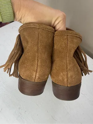 Minnetonka 1523 Blake Boot Brown Side Zipper and Fringe women’s size 8.5 thumbnail 11