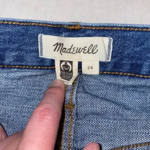 Madewell Womens 28 Rigid Denim‎ Relaxed Mini Skirt in Rosehill Wash Blue Raw Hem thumbnail 6