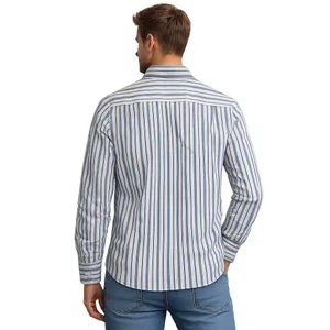 Abercrombie & Fitch Striped Button Down Shirt Blue White Size Small thumbnail 2