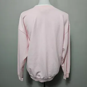 Vintage M&C Sportswear Pink Embroidered Cat Mockneck Sweatshirt Size Large thumbnail 4