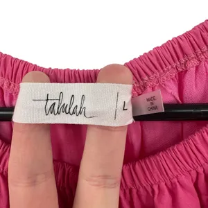 Talulah Size Large Short Sleeve Mini Dress Pink Tiered Skirt 100% Cotton‎ thumbnail 5