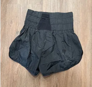 Free People FP Movement The Way Home Shorts Black High Rise Smocked‎ Waist XS thumbnail 1