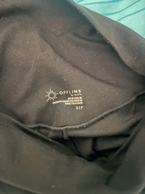 OFFLINE by Aerie Black Leggings High-Rise 7/8 thumbnail 3