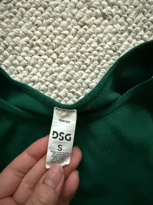DSG Cropped Green Workout Tank Halter thumbnail 3