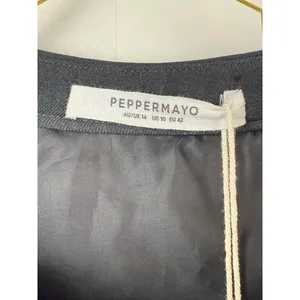 Pepper Mayo Black Short Sleeve Front Cutout Cropped Top - Size - 10 - NWT thumbnail 4